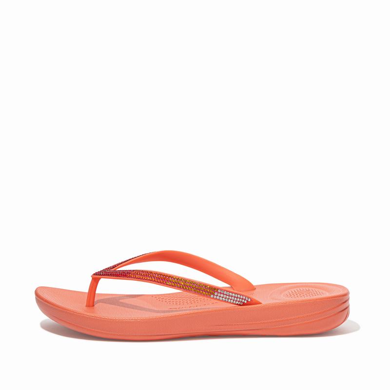 FitFlop Iqushion Rubber Koralle Rosa - FitFlop Flip Flops Damen Schweiz [GDOL-95603]